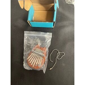 Mini 8 Key Kalimba Thumb Piano Solid Wood Portable Musical Instrument Brown